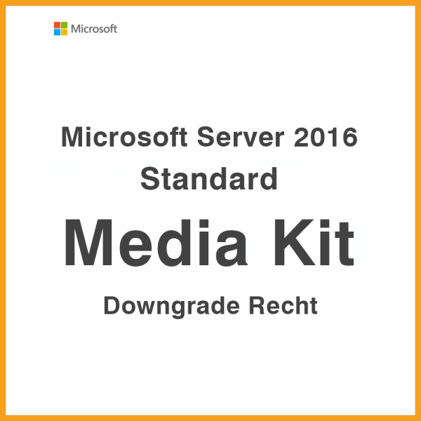 Microsoft Server 2016 Standard Media Kit | Droit de rétrogradation