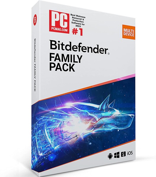 Bitdefender Family Pack 2023 | jusqu'à 15 appareils | version complète