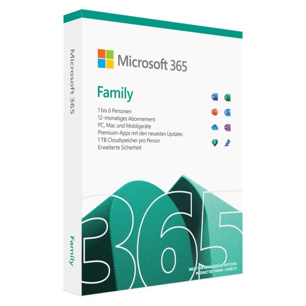 Microsoft Office 365 Family - 6 utilisateurs - Windows/ Mac/ Appareils mobiles