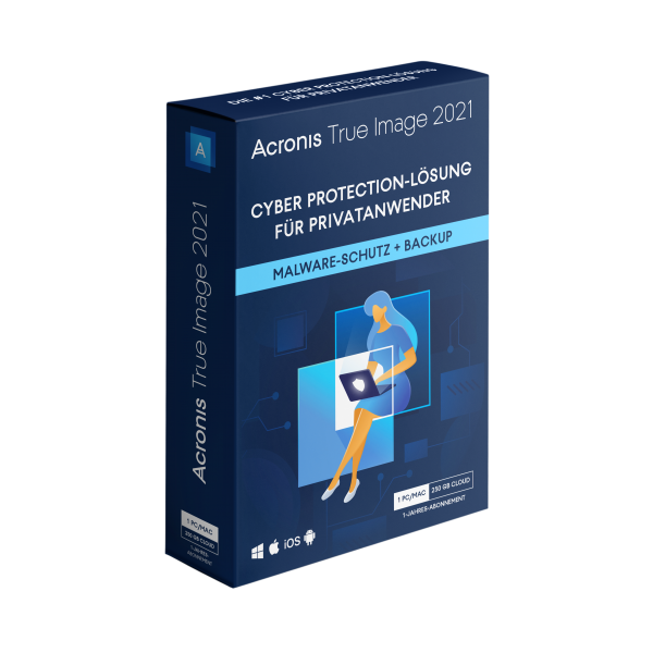 Acronis True Image 2021 Advanced | 250 Go de stockage en nuage | 1 appareil | 1 an