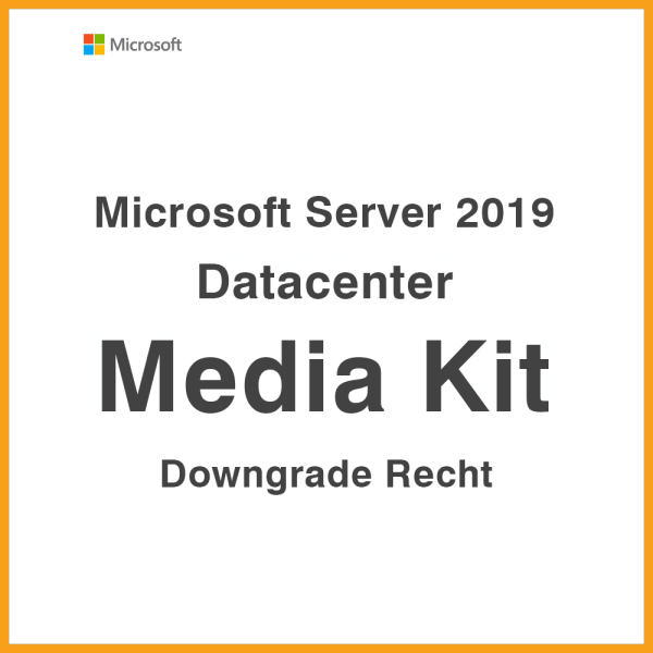 Kit média Microsoft Server 2019 Datacenter | Downgrade Right