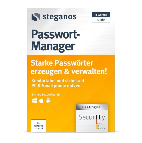 Steganos gestionnaire de mots de passe 22 | Windows